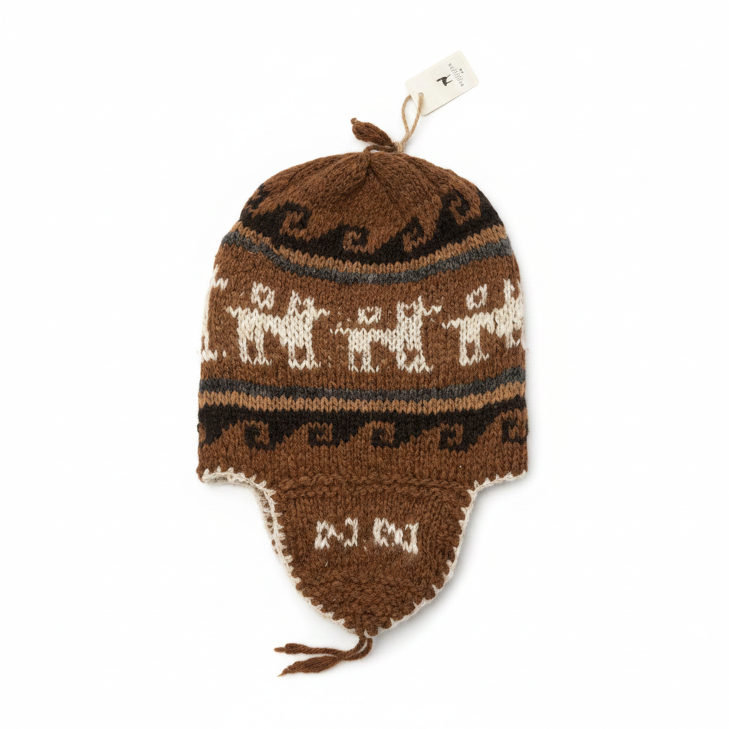 Artisan Knit Alpaca Chullo Hat – Andean Earflap Beanie