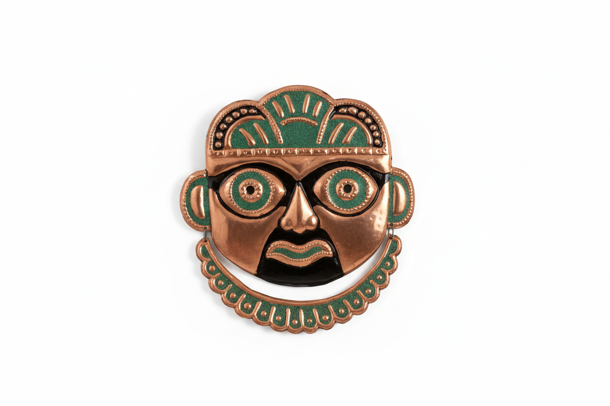 Copper Incan Masks