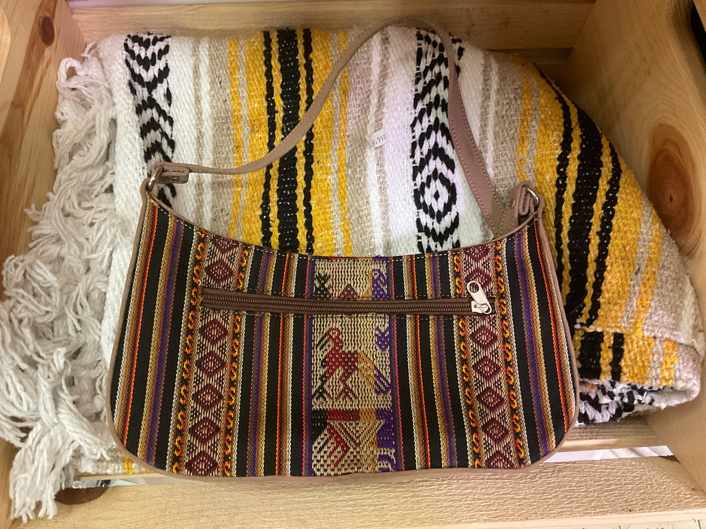 Peruvian Manta & Suede Purse