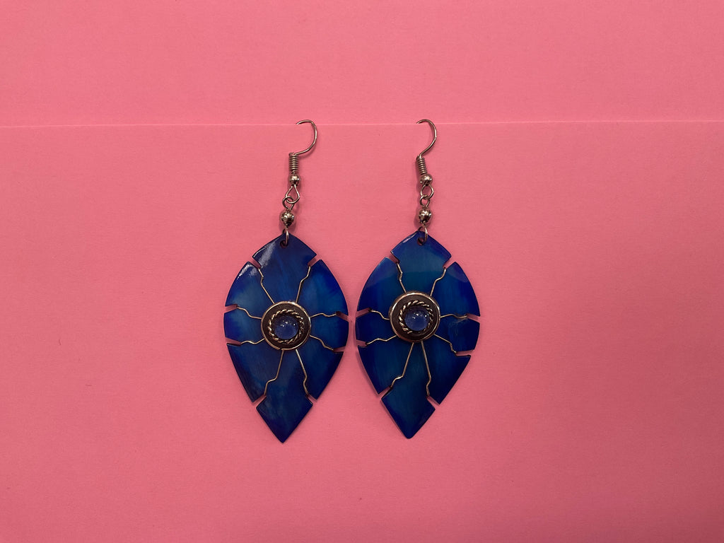 Cuerno con Pendientes Turquesa