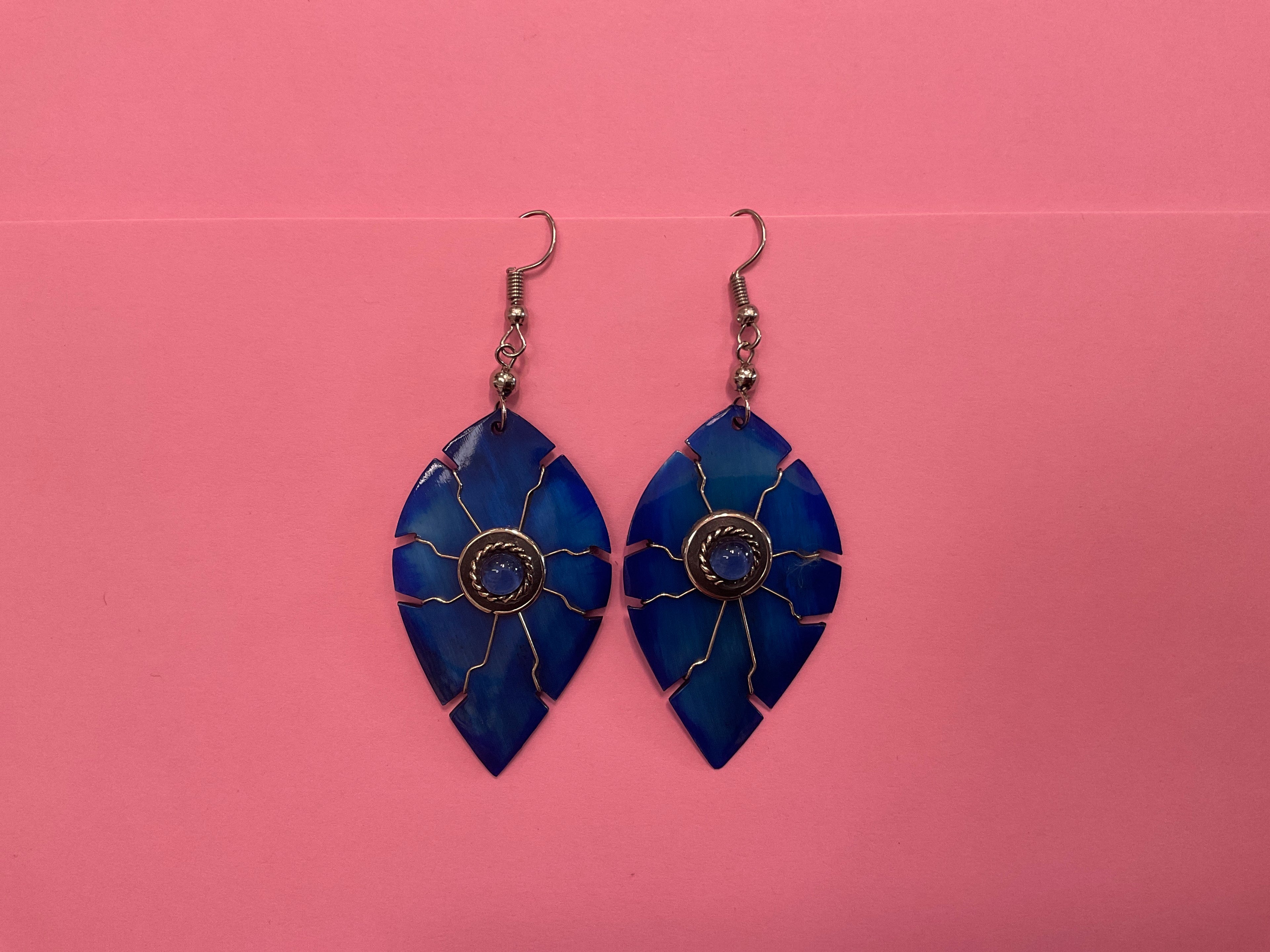 Horn with Turquoise Earrings