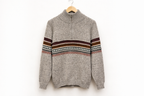 Quarter-Zip Baby Alpaca Cardigan Sweater