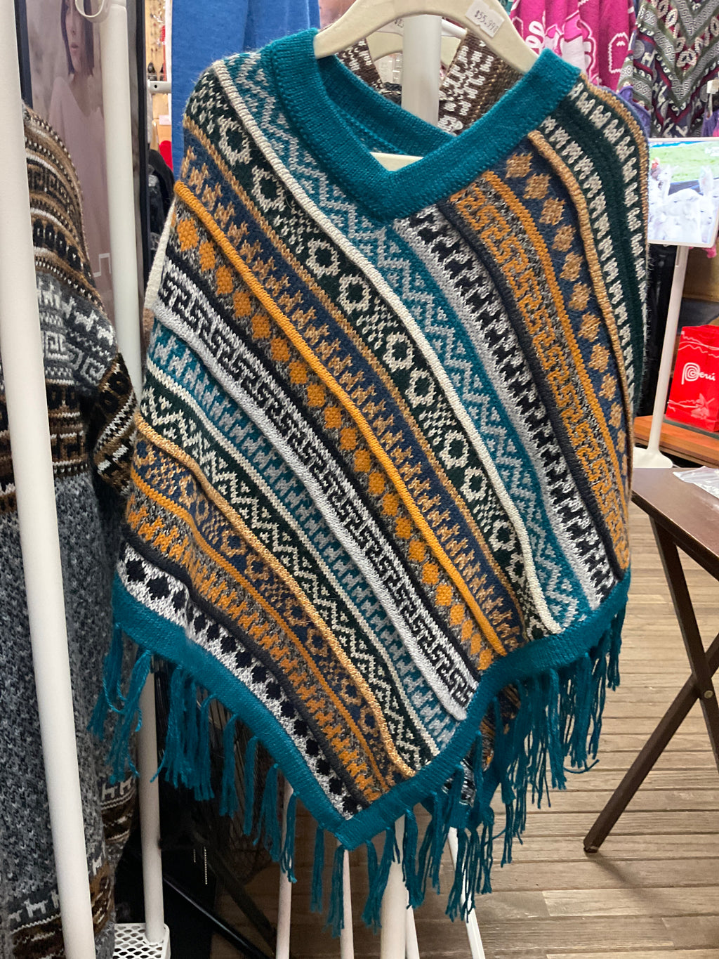 Children’s Baby Alpaca Knitted Fringe Poncho