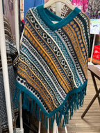 Children’s Baby Alpaca Knitted Fringe Poncho