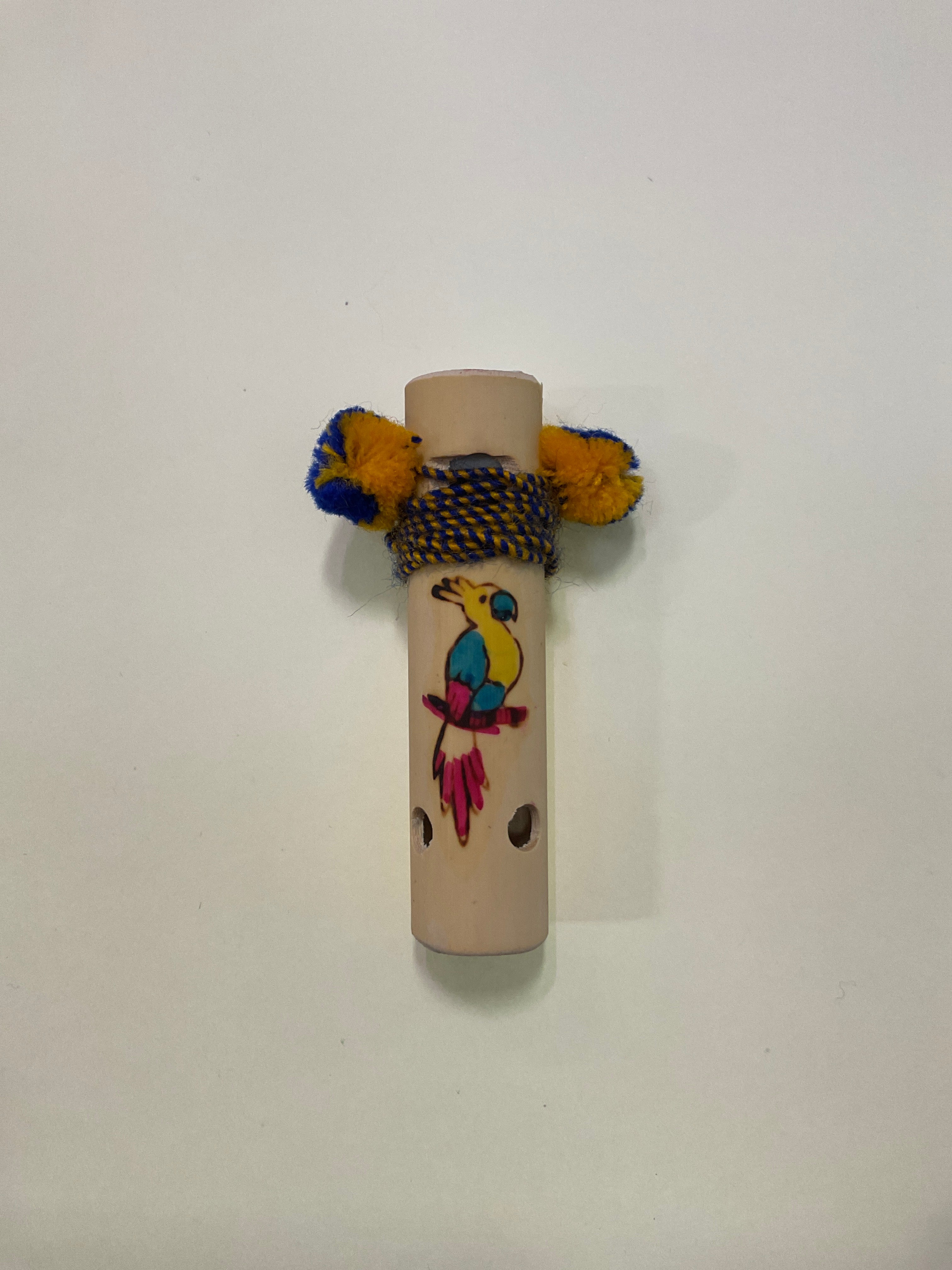 Bamboo Flute with Cord and Design