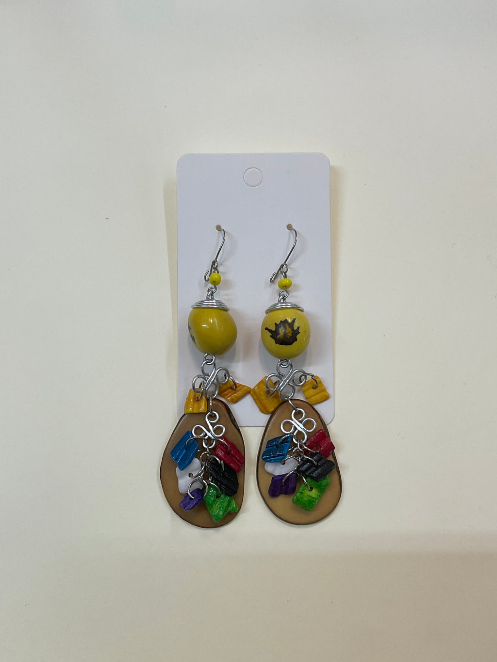 Combat Beaded Teardrop Dangle Earrings