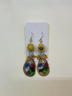Combat Beaded Teardrop Dangle Earrings