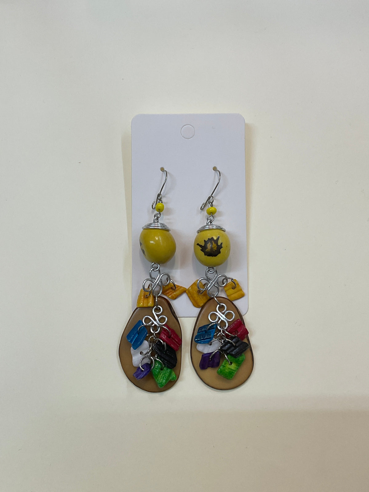 Combat Beaded Teardrop Dangle Earrings