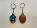 Mini Ocarina Ceramic Clay Keychain