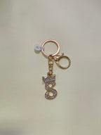 Rhinestone Gold Plated Keychain