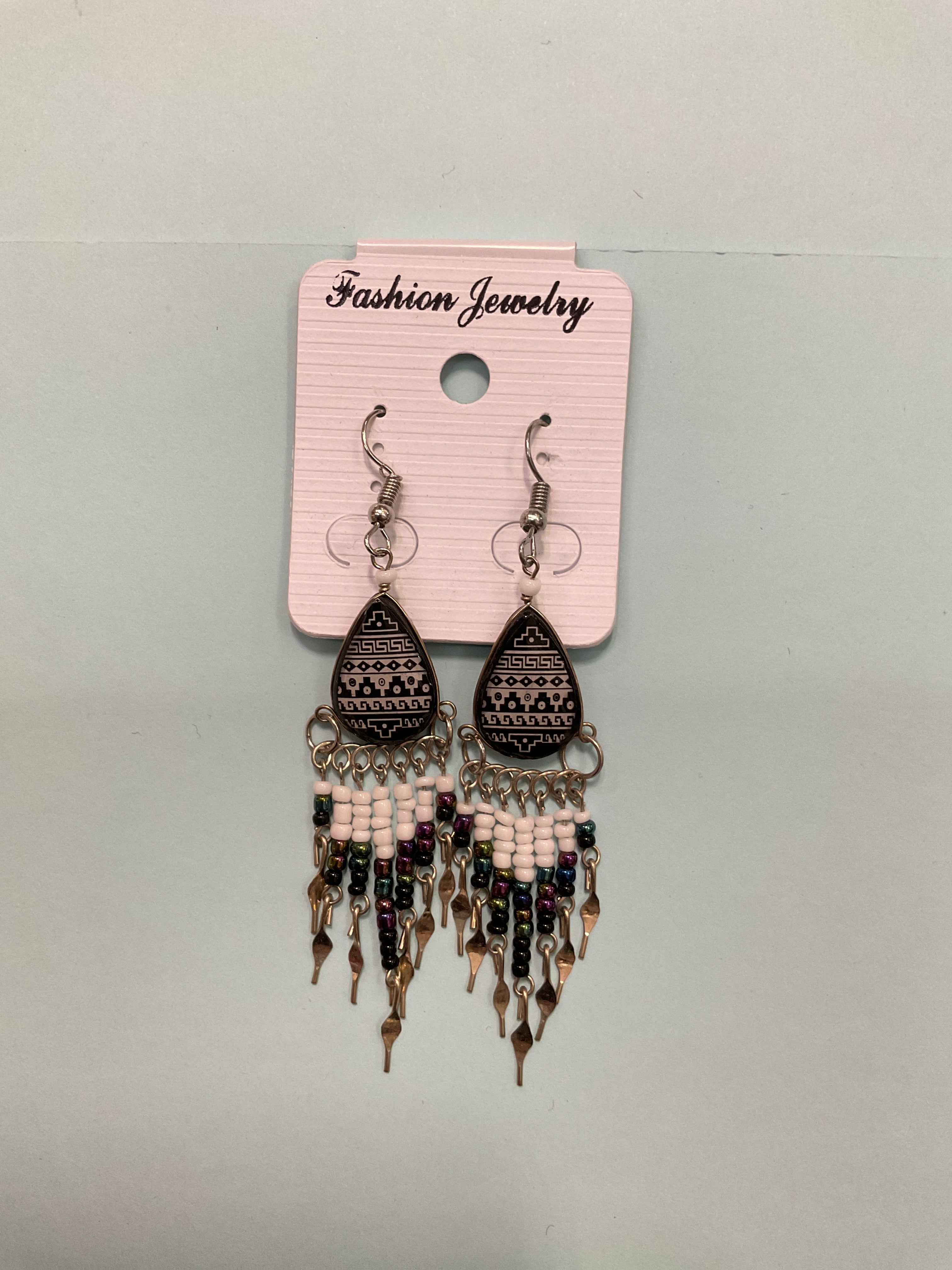 Hand Painted Tribal Earrings