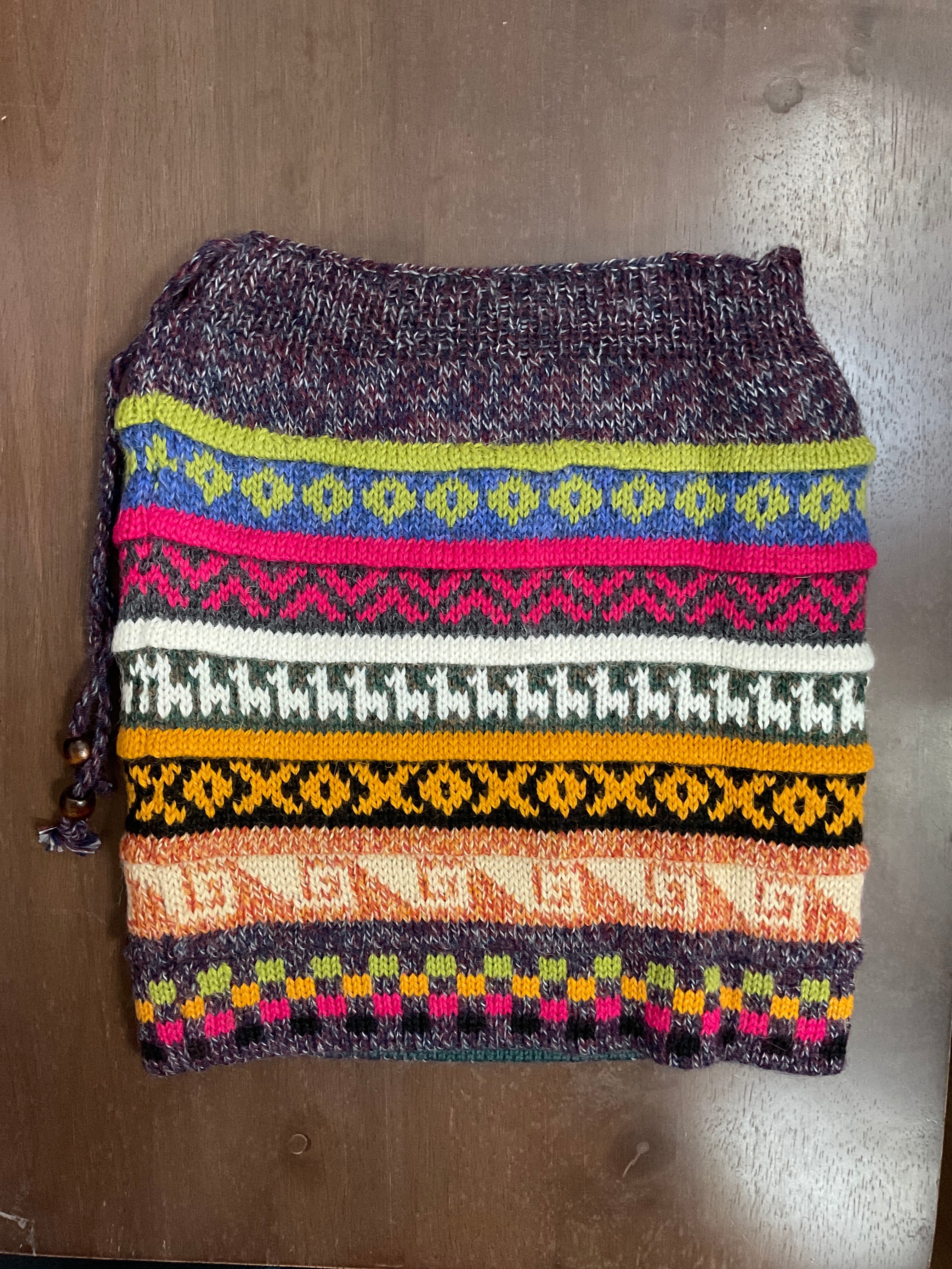 Gorro/bufanda de bebé alpaca híbrida