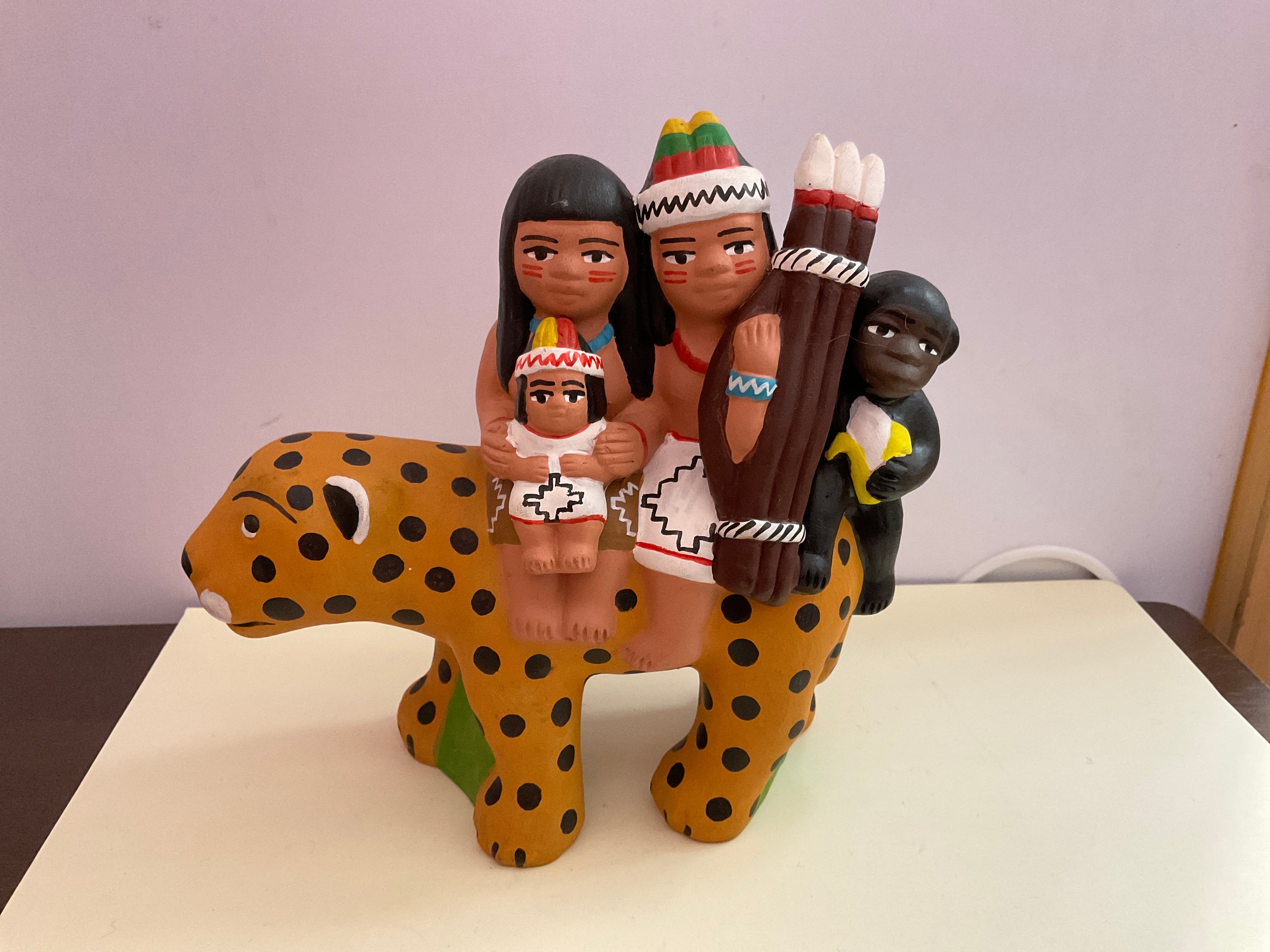 Ceramic Jaguar Inca Family