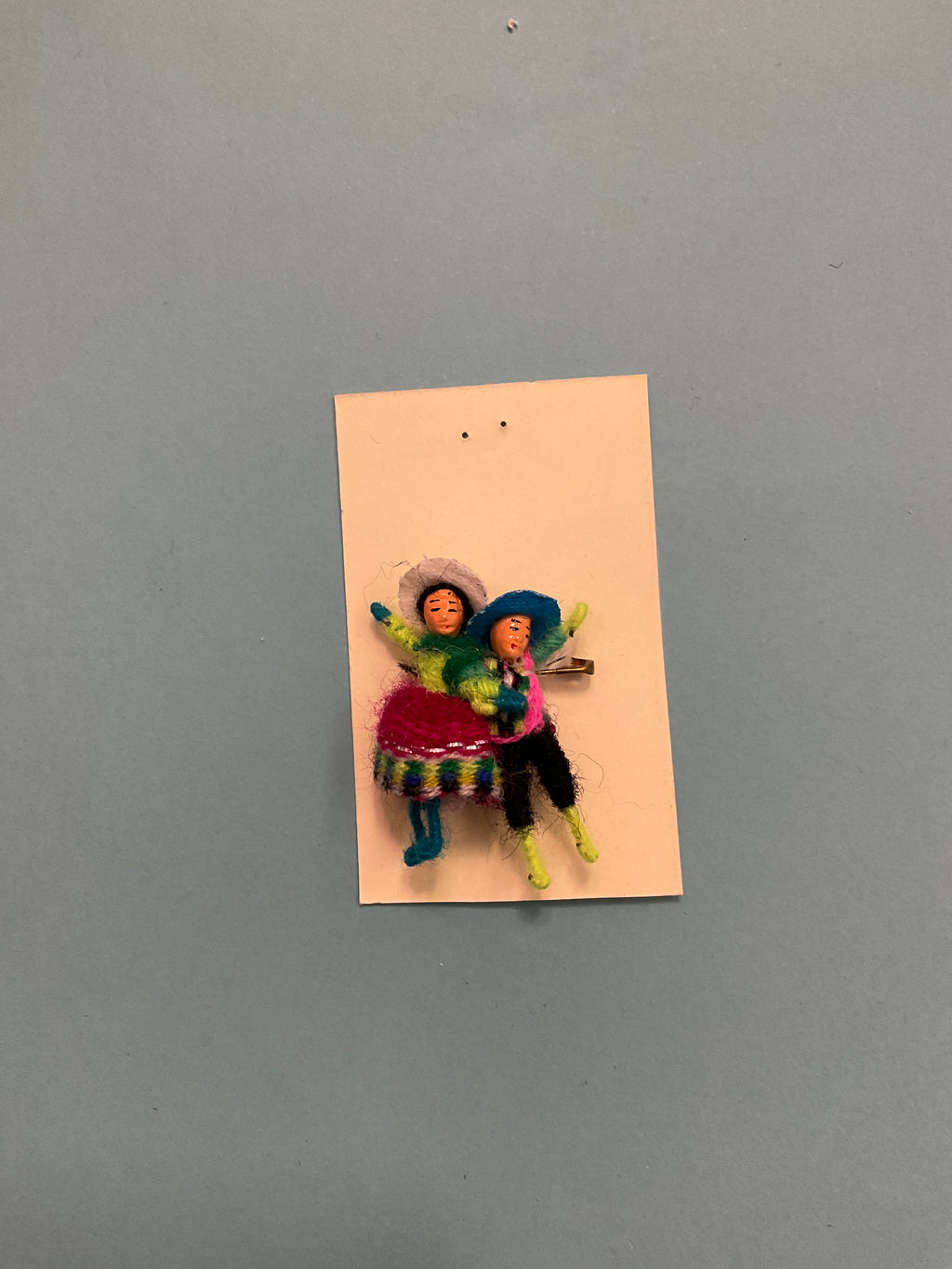 Handmade Andean Couple Worry Doll Pins