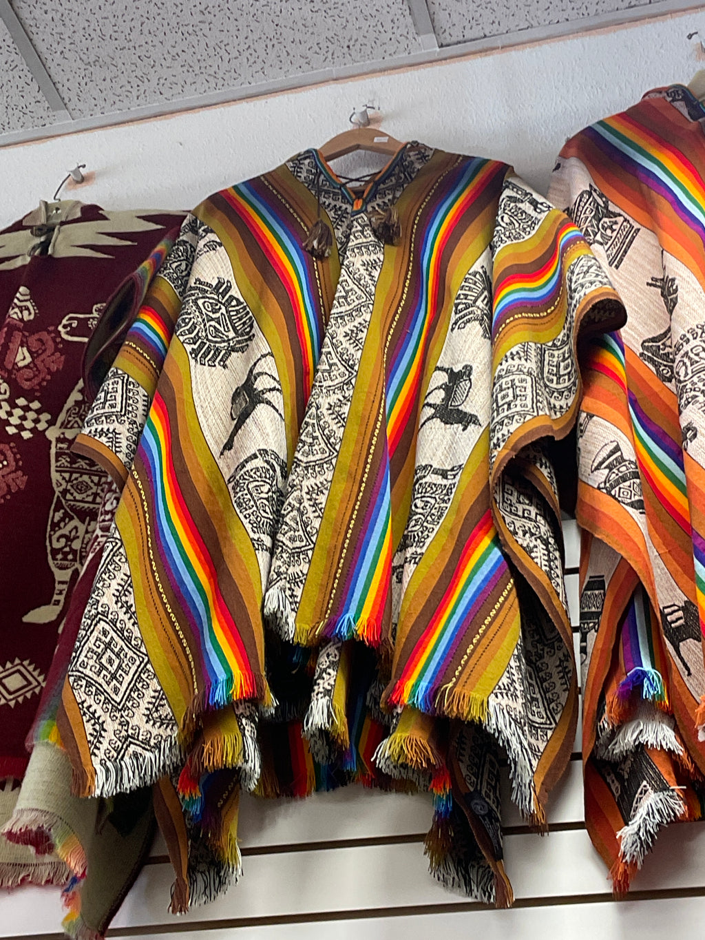 Peruvian Manta Poncho w/ Hood