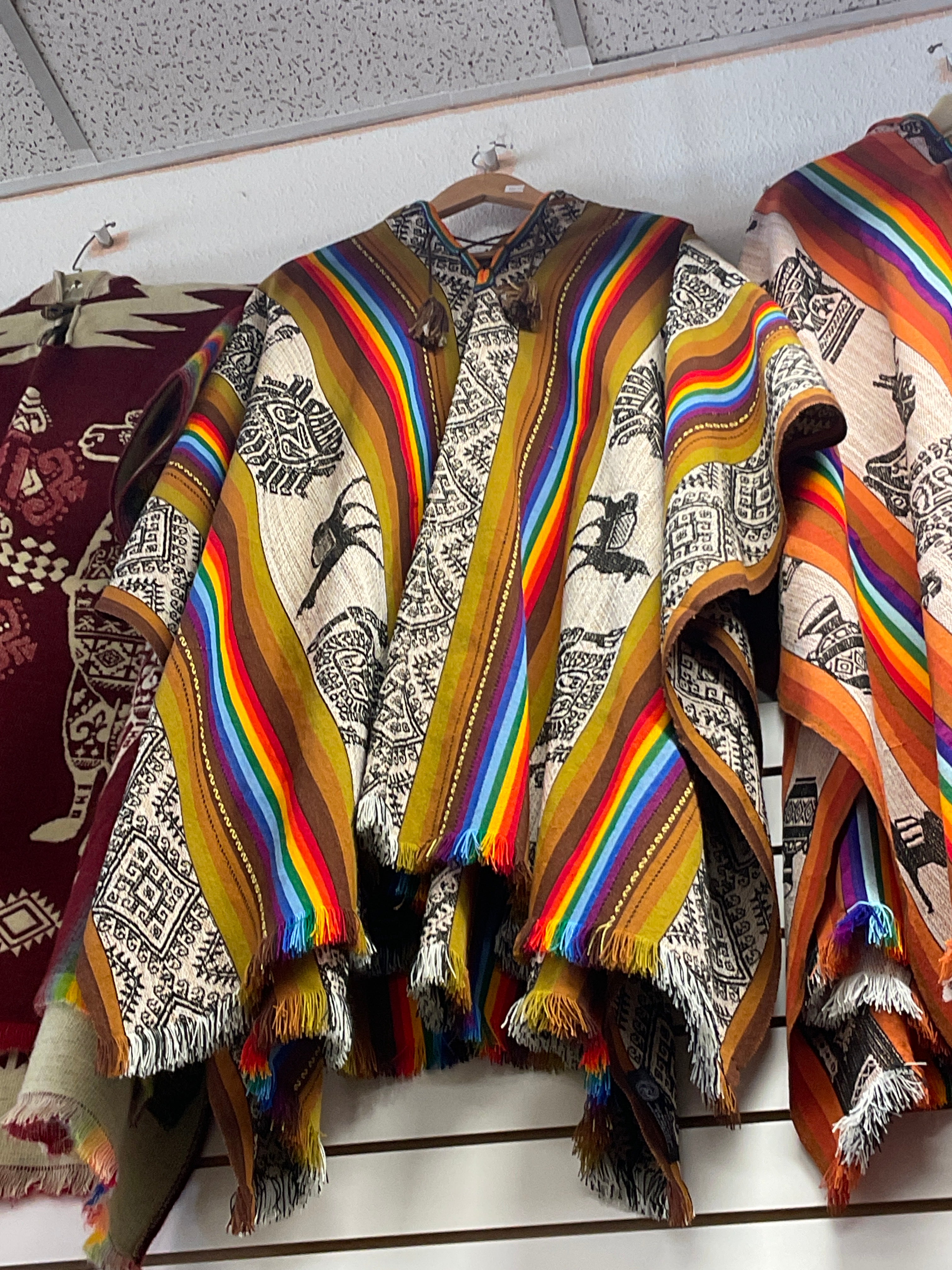 Peruvian Manta Poncho w/ Hood