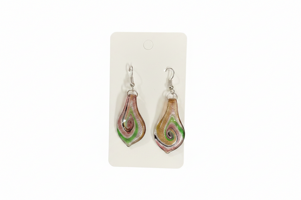 Pendientes de gota de cristal de Murano
