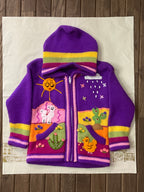 Suéter tipo cárdigan tejido a mano para niños