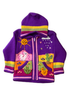 Suéter tipo cárdigan tejido a mano para niños