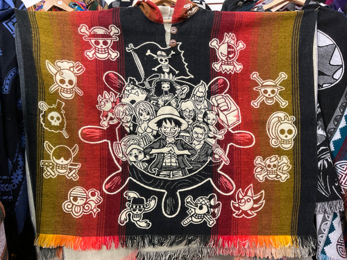 Alpaca Wool Poncho with Hood - One Piece