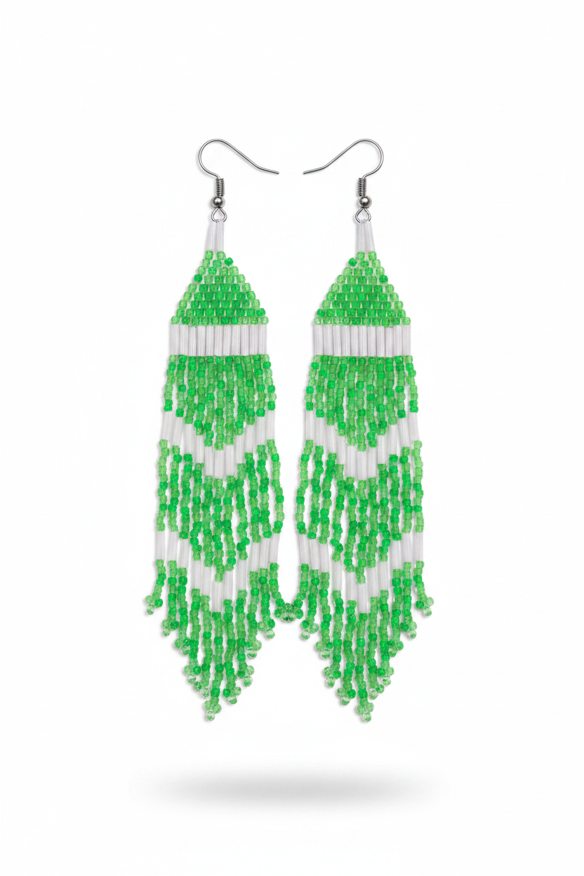 Beaded Fringe Earrings