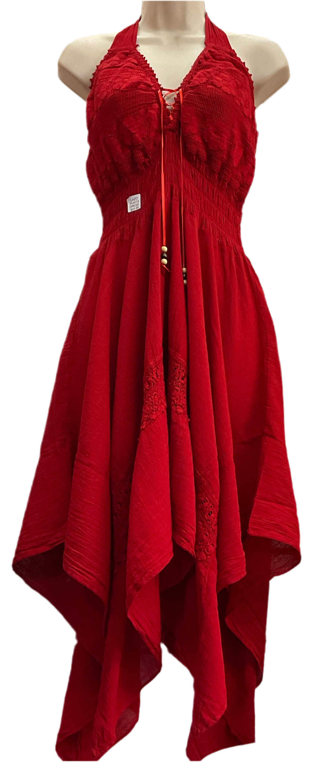 Rosa Punta Lazo Dress