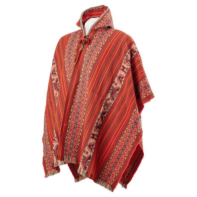 Poncho acrílico con capucha