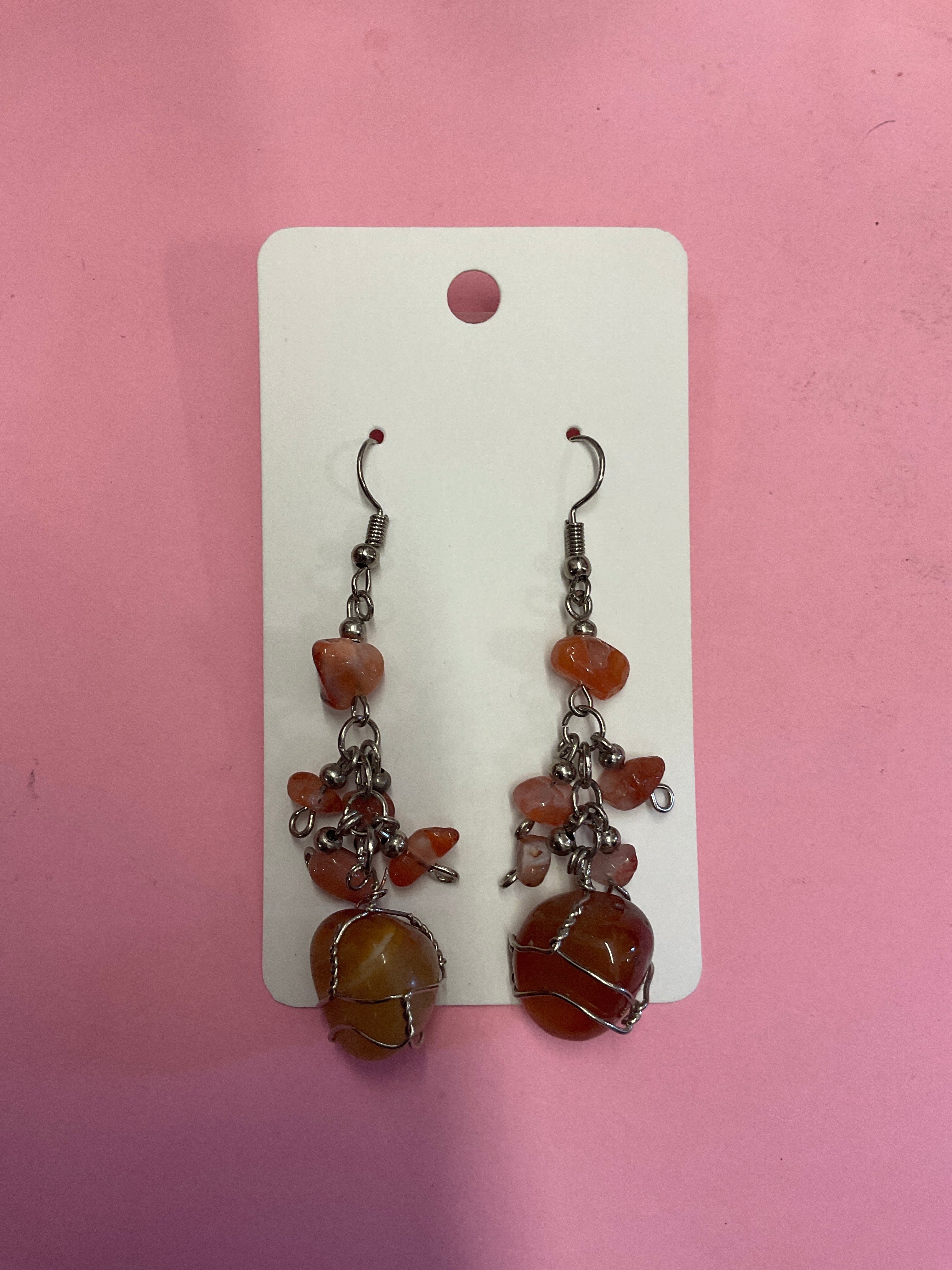 Peruvian Artisan Mineral Stone Earrings