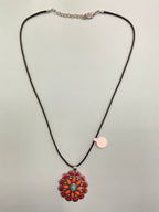 Necklace with Leather Strap