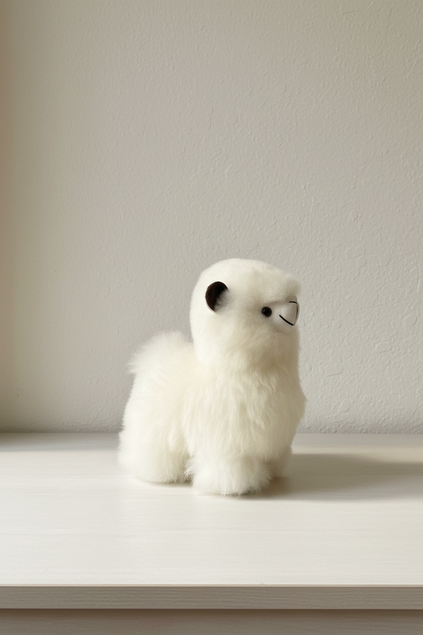 Kusi Friends Cabezona Alpaca — 11" Baby Alpaca Fur Stuffed Animal