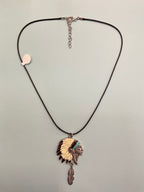 Necklace with Leather Strap