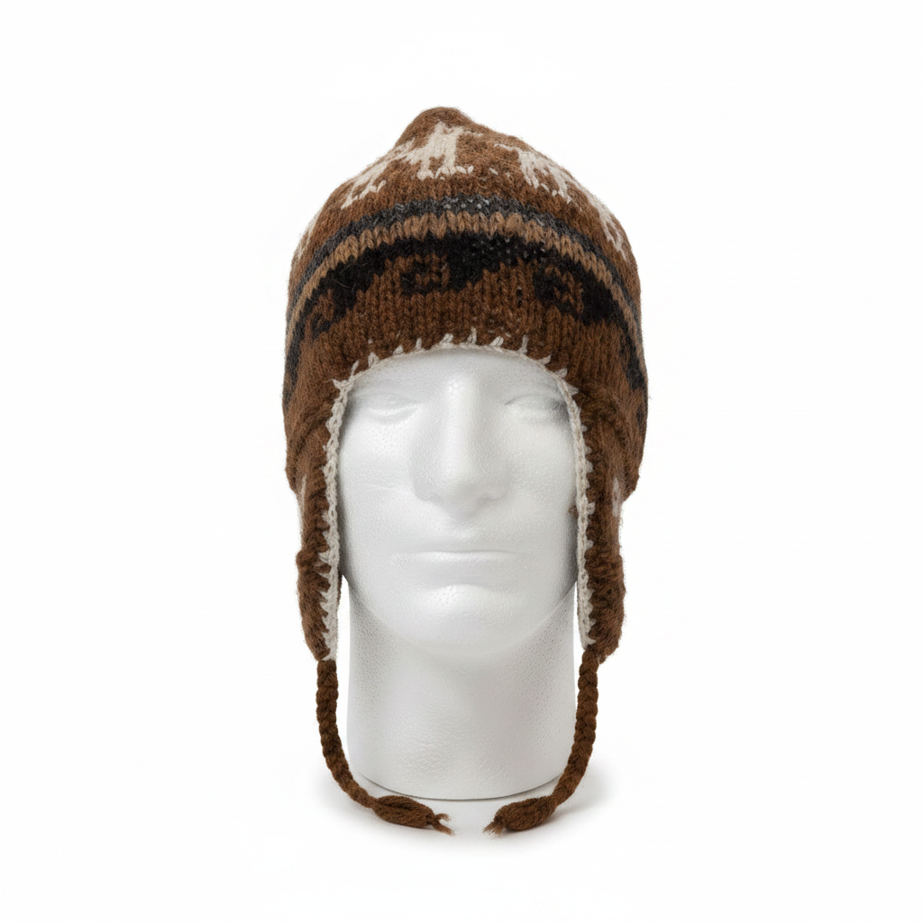 Artisan Knit Alpaca Chullo Hat – Andean Earflap Beanie