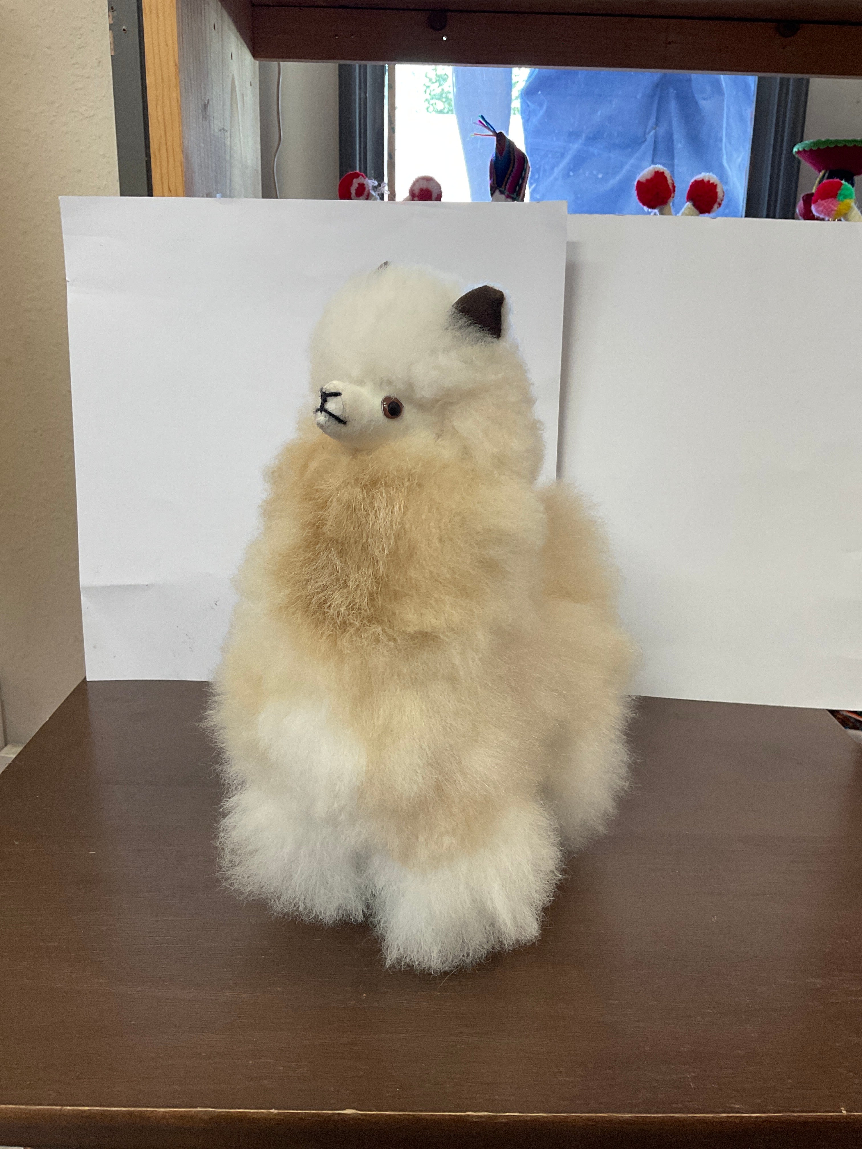 Kusi Friends Medium Alpaca — 10" Baby Alpaca Fur Stuffed Animal