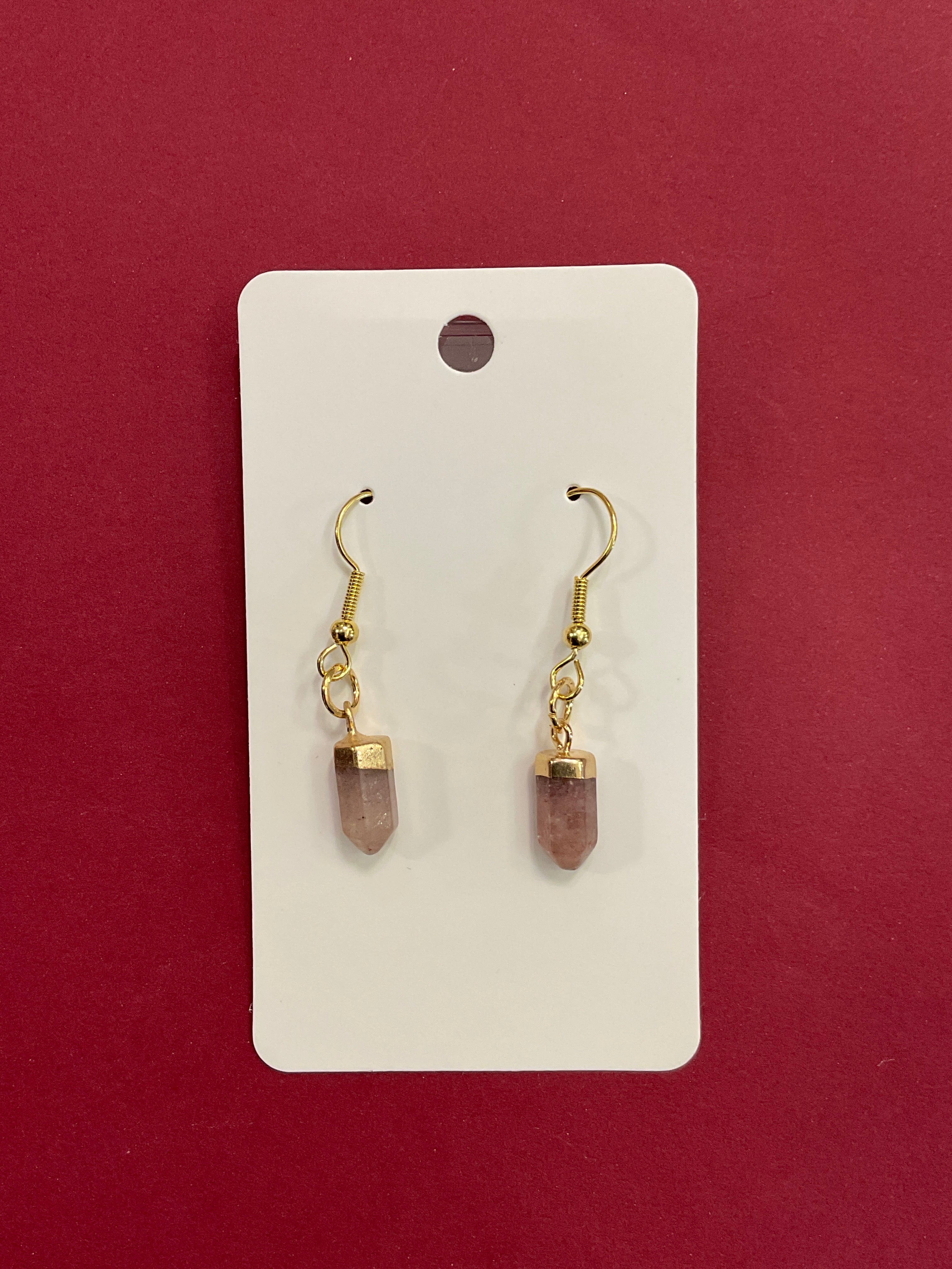 Rose Quartz Dangle Earrings
