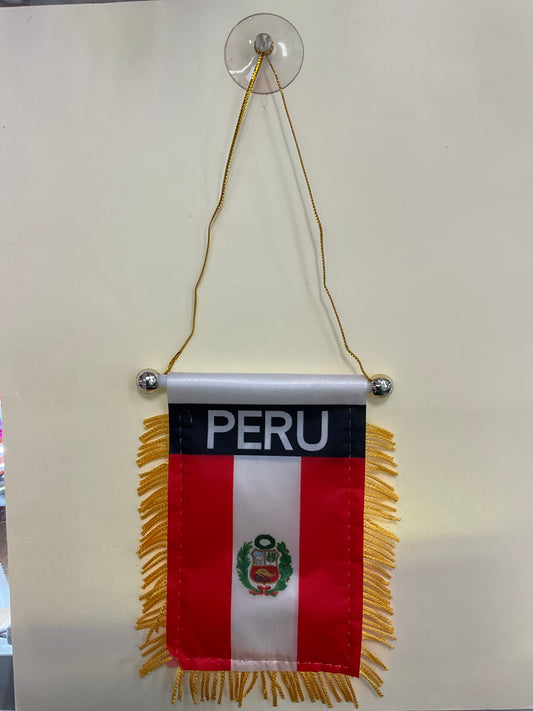 Mini Window Hanging Peru Flag