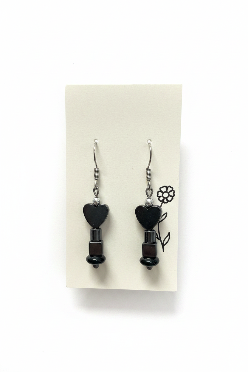 Hematite Charm Earrings