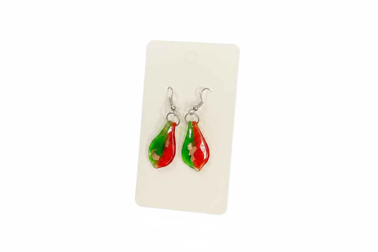 Pendientes de gota de cristal de Murano