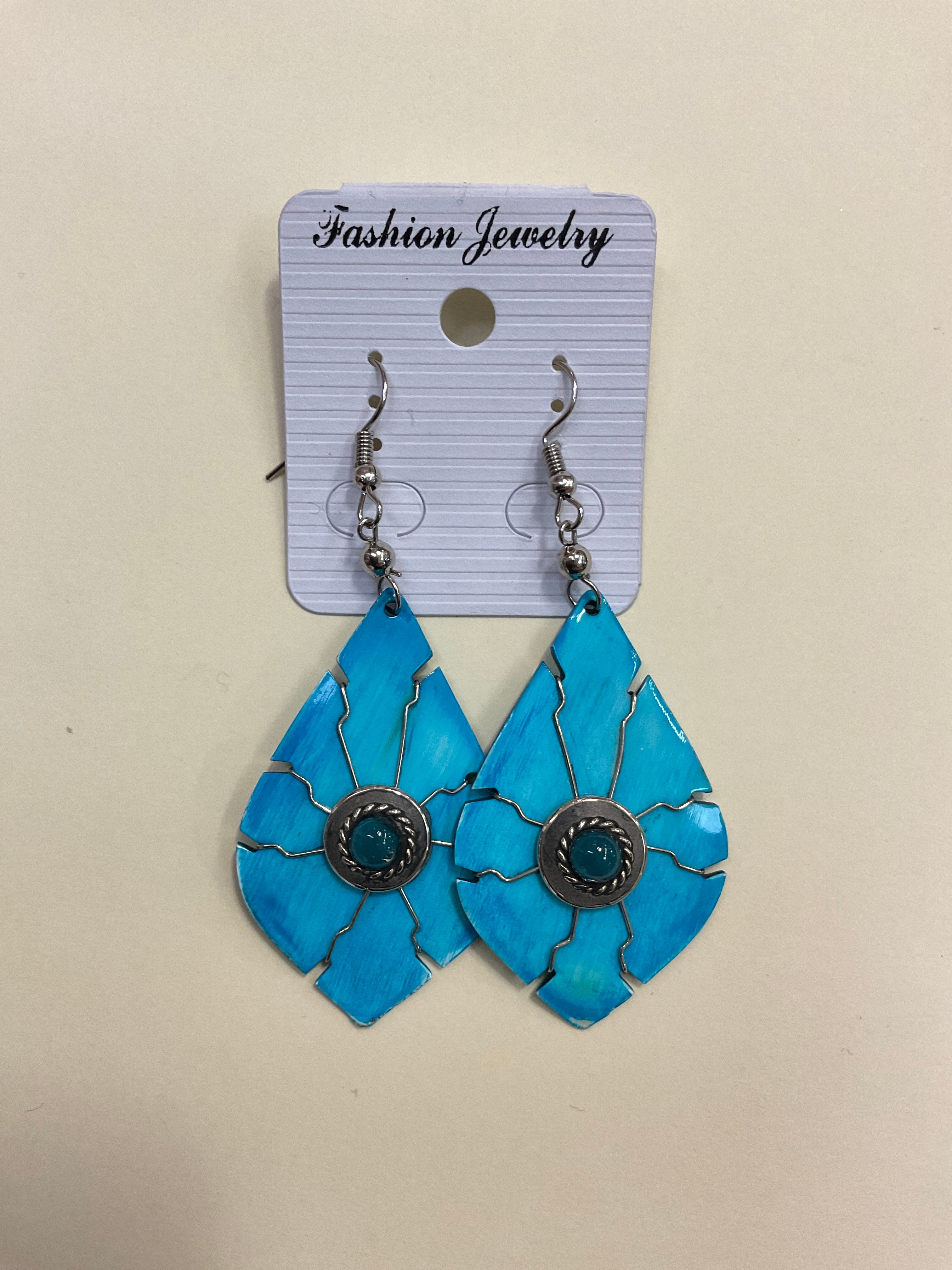 Horn with Turquoise Earrings