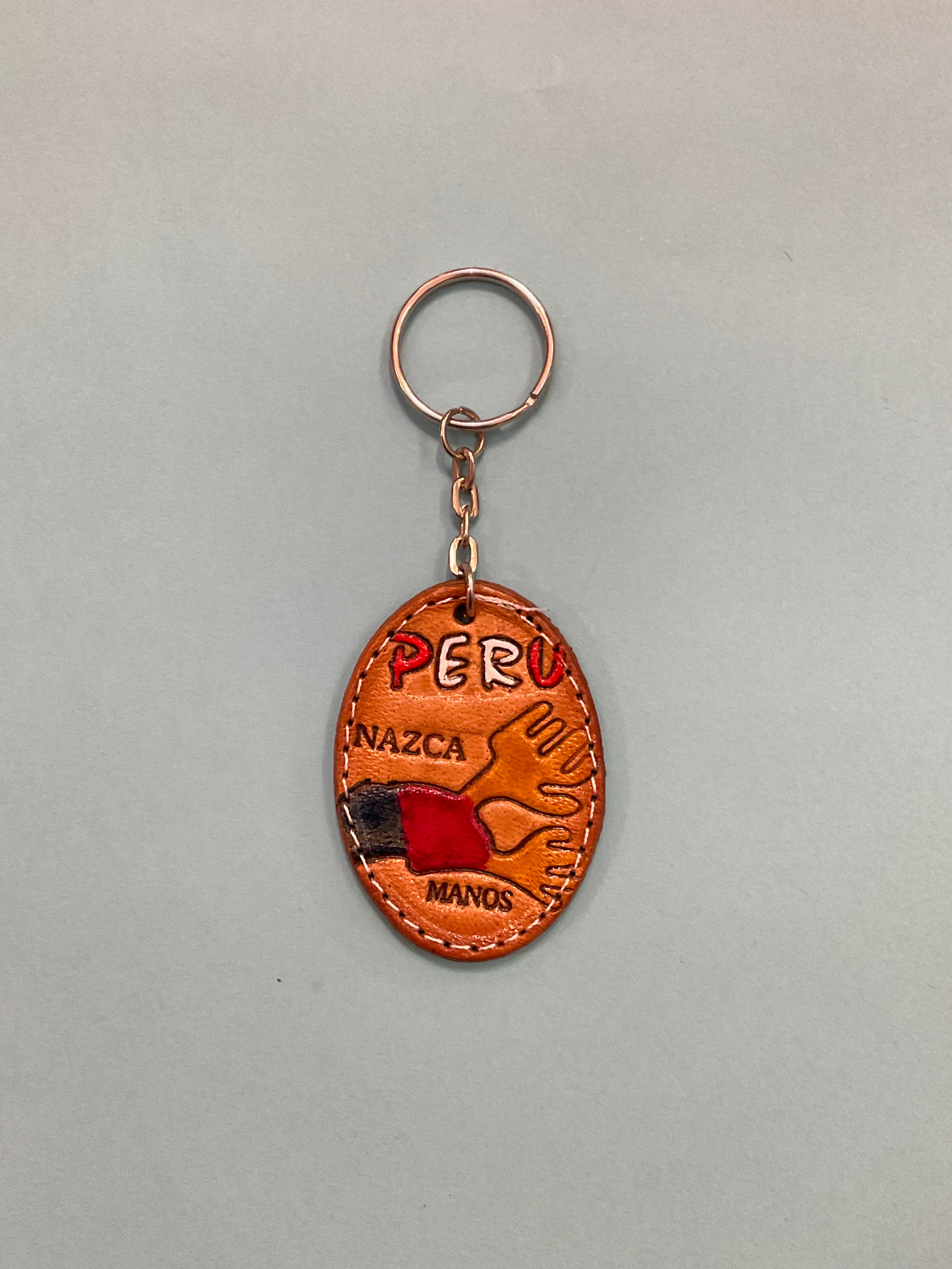 Peruvian Leather Keychain
