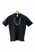 Man embroidered Cotton Shirt lace collar  (Camisa Cerrada)