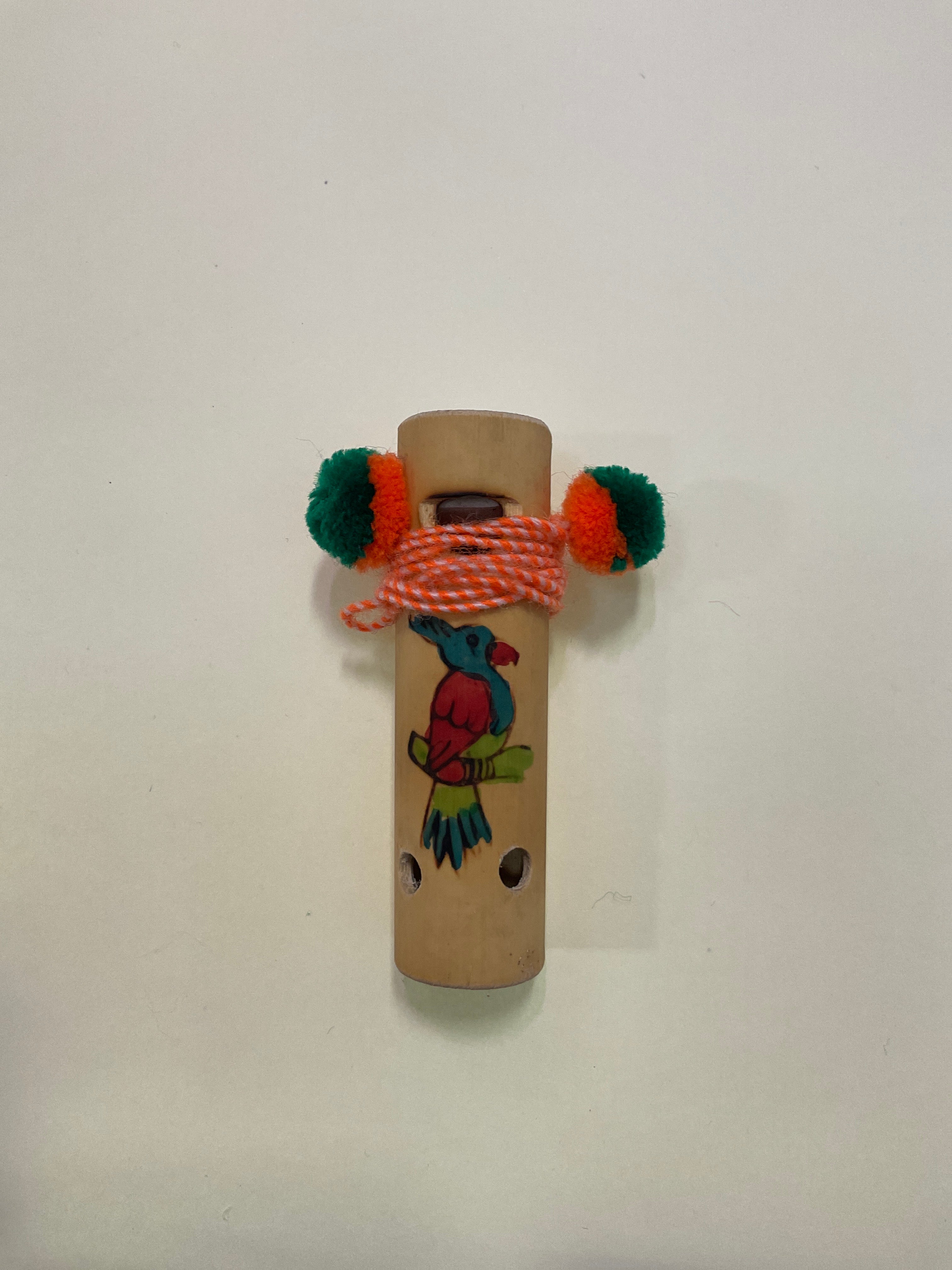 Bamboo Flute with Cord and Design