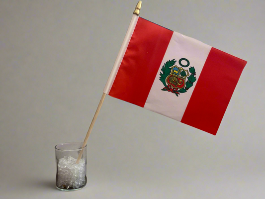 Small Table Peru Flag with Stick