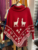 Poncho con mangas para mujer