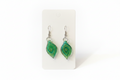 Pendientes de hoja de cristal de Murano