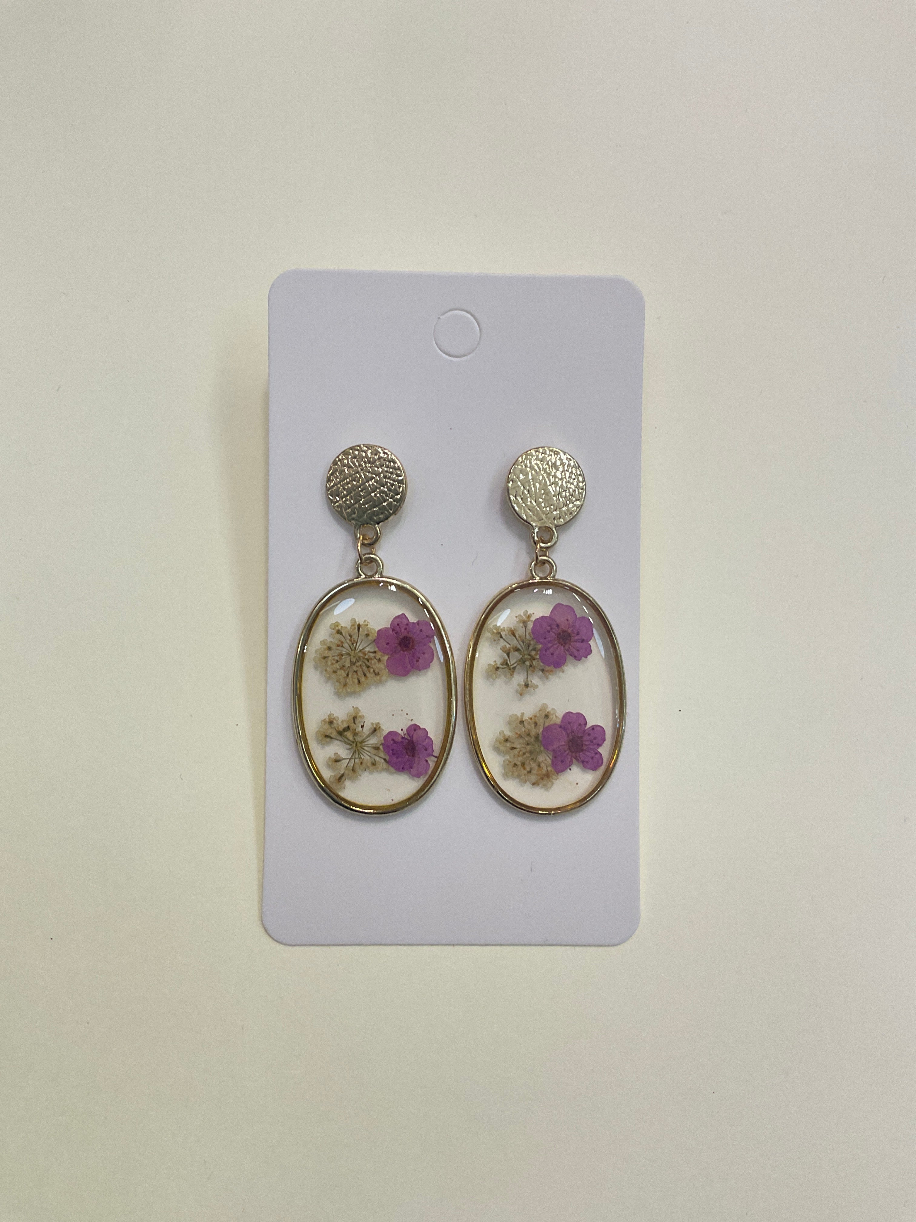 Pressed Flower Earrings