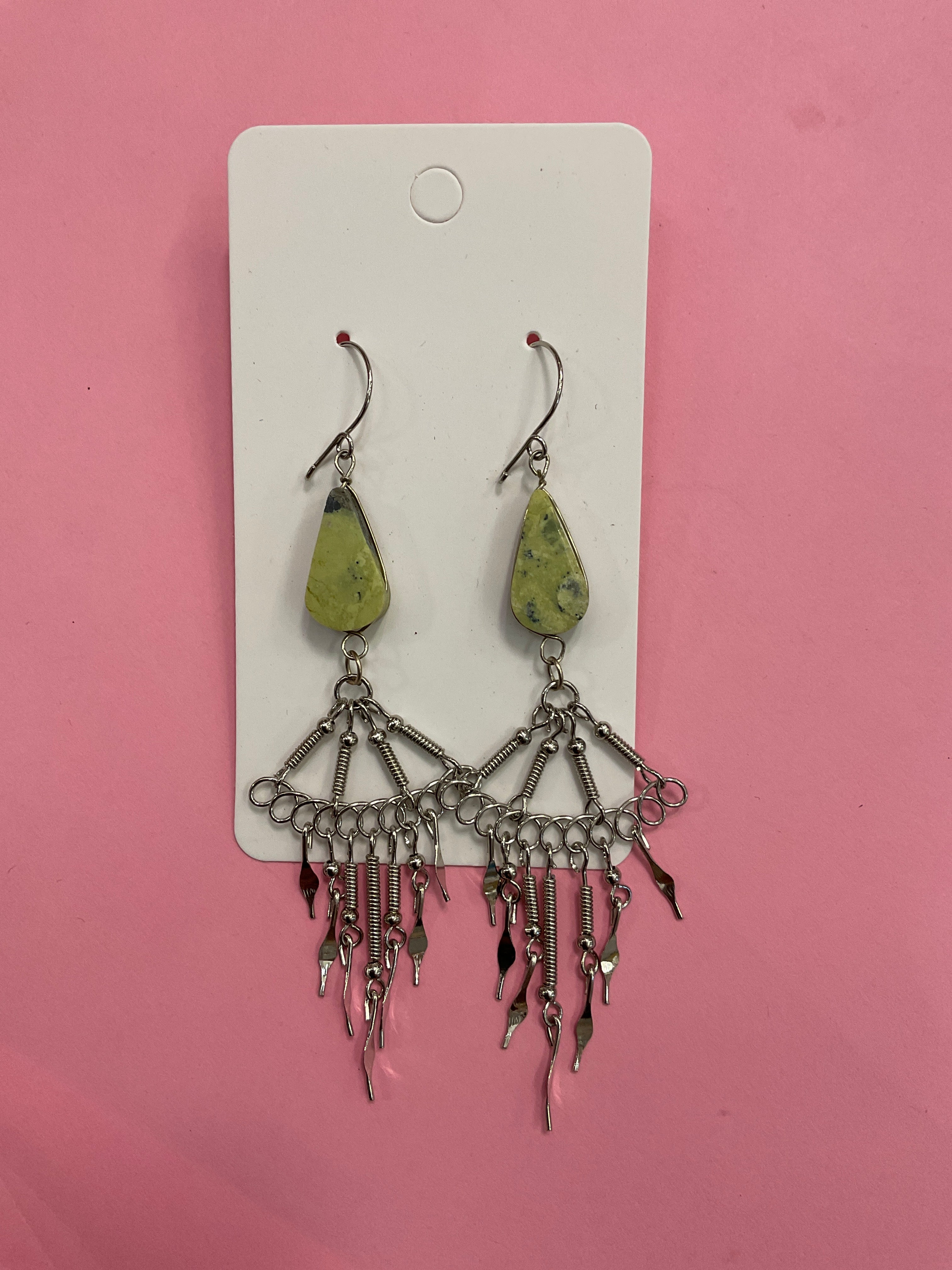 Peruvian Artisan Mineral Stone Earrings
