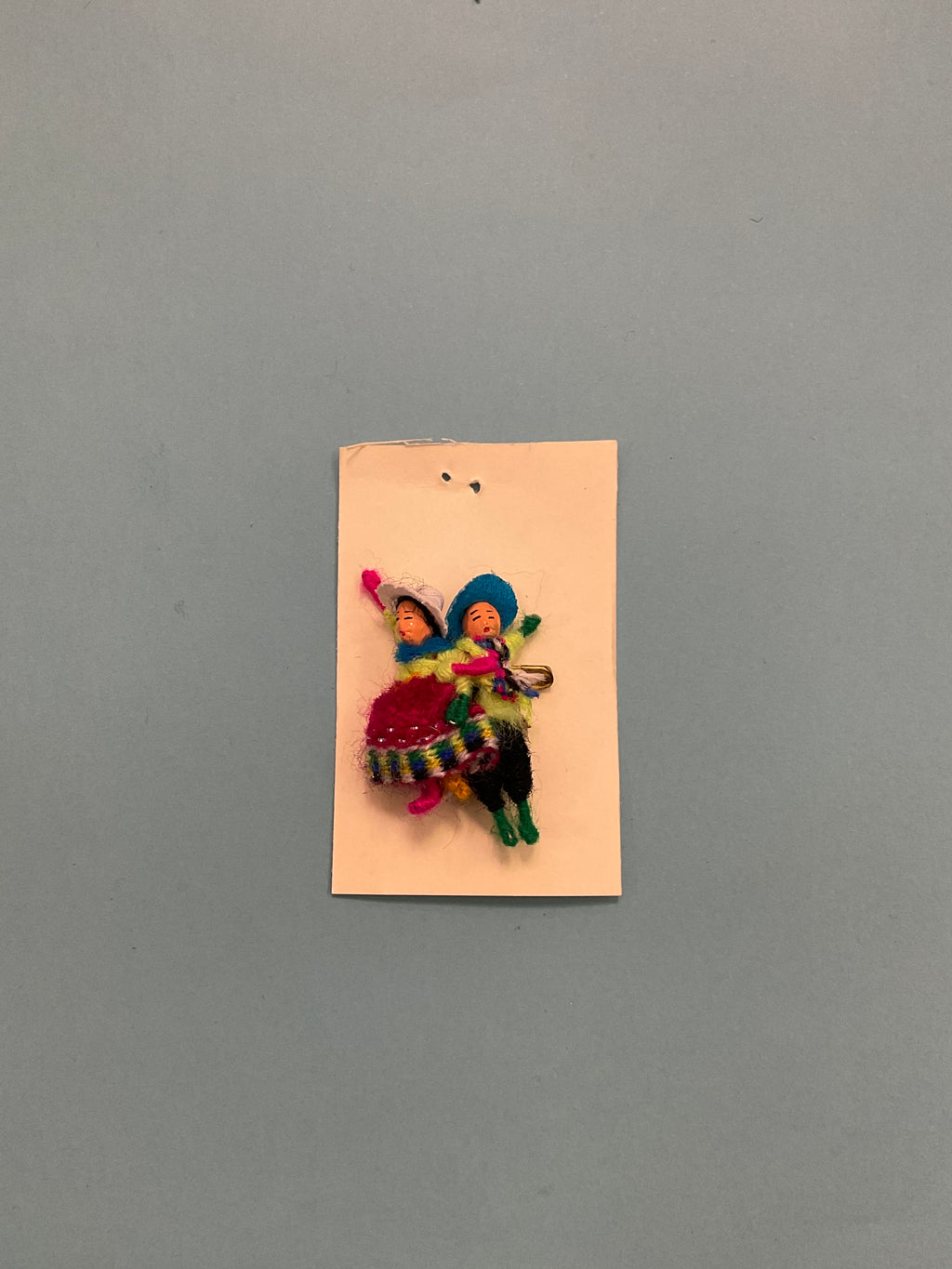 Handmade Andean Couple Worry Doll Pins