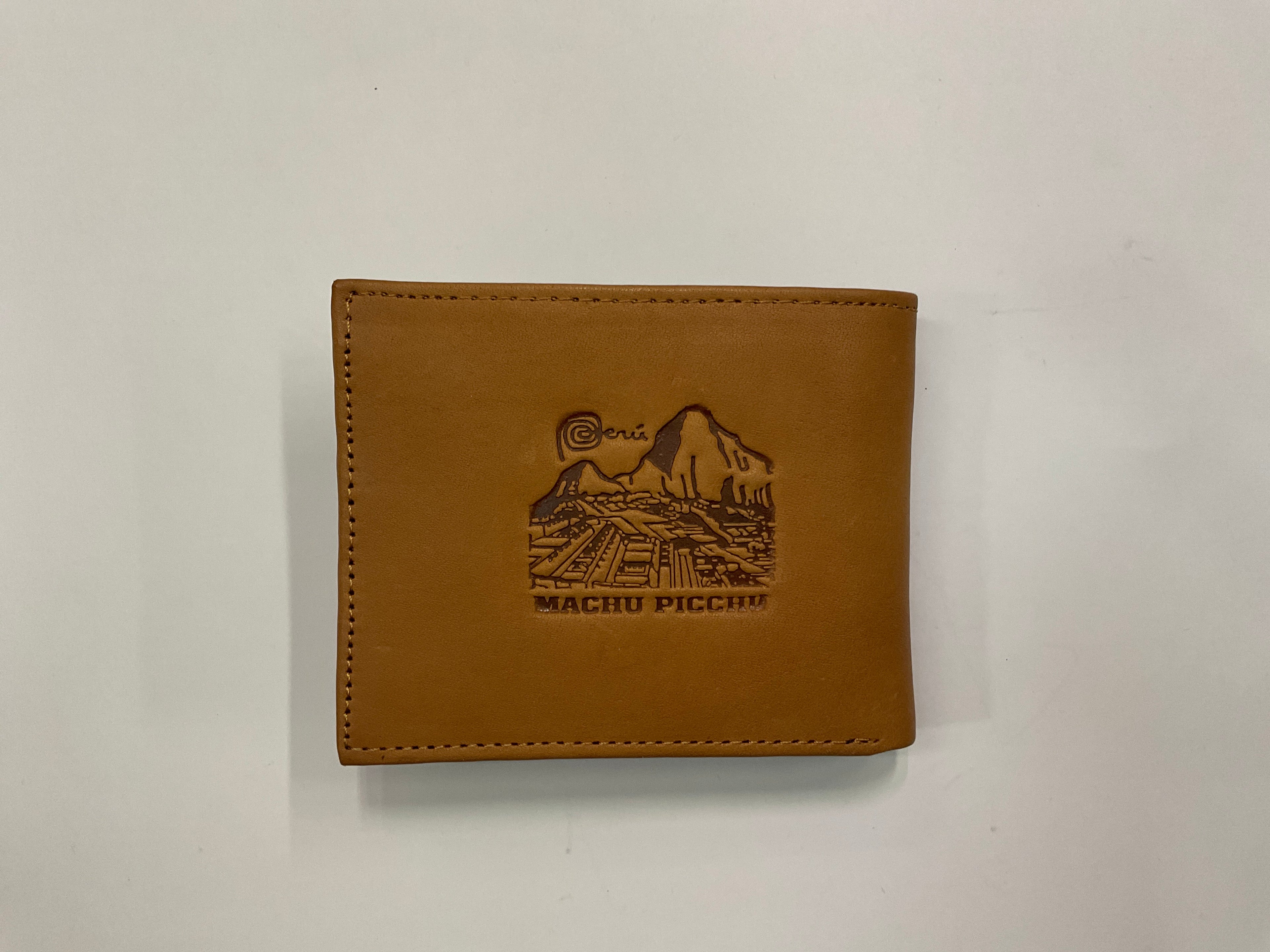 Billetera de cuero doble hecha a mano