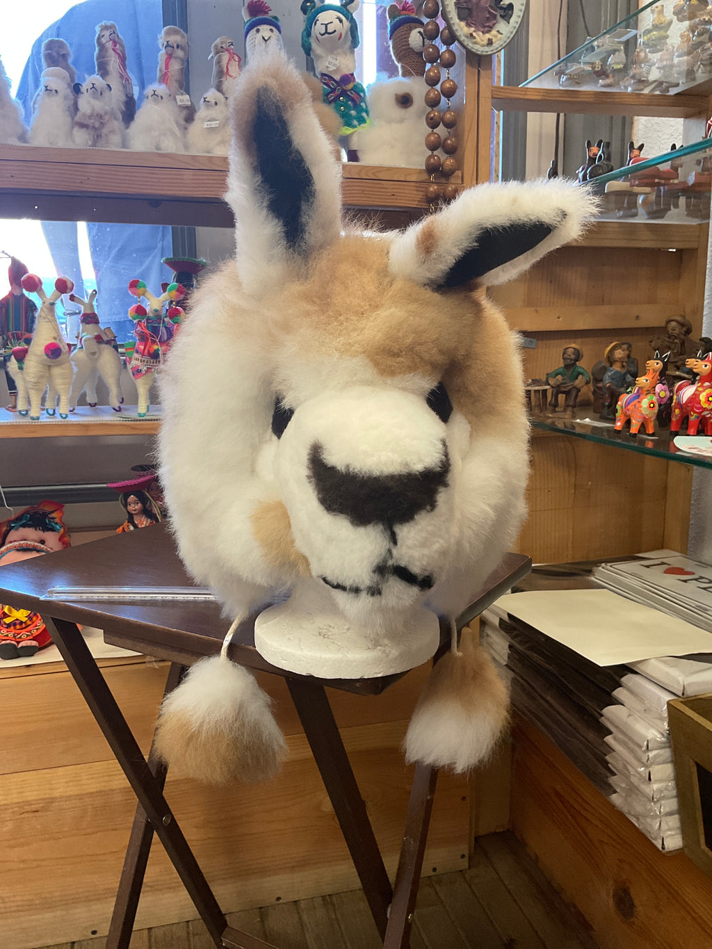 Alpaca Fibre Hat LLama Head