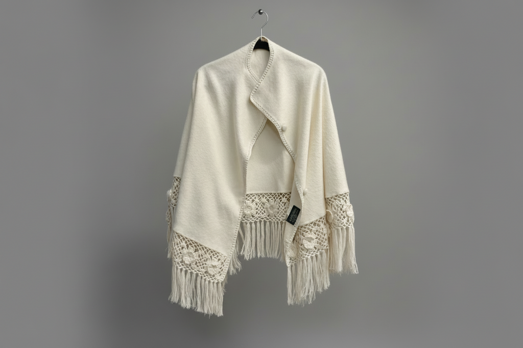 Chal-capa de alpaca fina para mujer